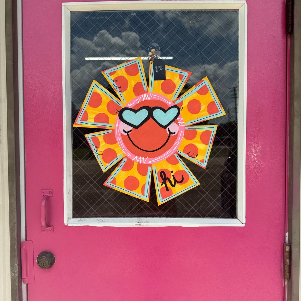 Colorful Sunflower Door Hanger